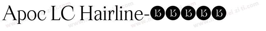 Apoc LC Hairline字体转换